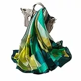 LumiSyne Sciarpa Di Seta Da Donna Retro Stampato Motivo a Strisce Geometriche Morbido Caldo Alta Qualità Lunghi Stole Morbida Scialle Protezione Solare Per Quattro Stagioni