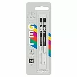PARKER Jotter Originals ricariche di inchiostro gel, Ricariche di inchiostro gel nero, punta media (0,7 mm), 2 pezzi