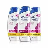 Head & Shoulders Shampoo antiforfora, Lisci & Setosi 2 in 1, Shampoo e Balsamo, Confezione da 3 x 540 ml, per Capelli Secchi e Crespi, senza Parabeni