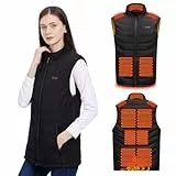 GuKKK Gilet Riscaldato, Gilet USB Riscaldato Uomo Donna, Regolabile Lavabile Giacca Riscaldabile, Uomo Maglietta Moto Invernale Lavabile, 3 Temperatura Regolabile, per Caccia Moto e Sci (M/L)