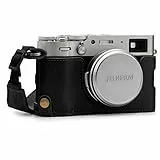 MegaGear MG1894 Ever Ready - Custodia in vera pelle, compatibile con Fujifilm X100V, colore: Nero
