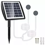 Pompa di Ossigeno Solare, Aeratore per Laghetto Solare da 2 W, Eratore per Acquario,Ossigenatore Solare,2200 mAh Aeratore per Laghetto Solare,con Pietra Aerea Tubo per Ossigeno,per Laghetti, Acquari