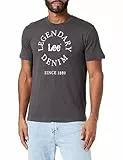 Lee Legendary Circle Tee T-Shirt, Nero delavé, M Uomo