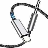 USB C a 3,5 mm Jack Aux Cavo (1.2m), Tipo C a Aux Adattatore Audio Auricolare per Stereo Auto, Altoparlante, Cuffie, Compatibile con Samsung Galaxy S22/21 Ultra Note 20/10, iPad Pro, Pixel 2/3-Grigio