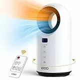 iDOO Termoventilatore a basso consumo per uso domestico, ceramica termoventilatore elettrico portatili con telecomando, Riscaldamento rapido da 1500W per ambienti ufficio 1500W, sicuro e silenzioso