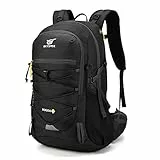SKYSPER Zaino da Hiking 35L, Zaino Trekking Impermeabile con Copri pioggia Uomo e Donna Zaino Campeggio per Montagna Viaggio Trekking Escursione, Bogda35-nero