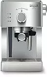 Gaggia RI8437/11 Viva Prestige Macchina da Caffè Espresso Manuale, per Macinato e Cialde, 15 bar, Acciaio Inox, 1025W