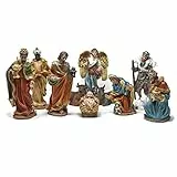 ROSSI ROSA Natività Completa Statuine in Resina da 20 cm 11 Personaggi per Presepe, (C3138)