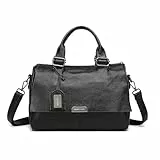 Miss Lulu Borsa donna in pelle, Borsa a tracolla media vintage con tracolla regolabile