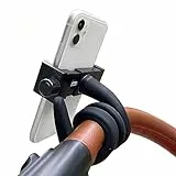 WLPREOE Supporto per telefono passeggino, accessori per genitori, neonati e bambini, supporto flessibile per cellulare per tapis roulant, carrello della spesa per iPhone, per GoPro(nero)