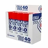 Osama - Colla Stick Extra Forte, Box da 10 Pezzi, 40 gr - Set Colle Stick Ideale per Cancelleria Scuola, Ufficio e Università - Scorrevole, Resistente e Adatta ai Bambini, Formula Classica
