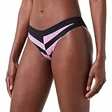 PUMA Swimwear Heritage Stripe Brazilian Slip Bikini, Pink Combo, Medium da Donna