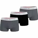 Tommy Hilfiger 3P Trunk Print, Uomo, Grid Flag/Black/Fossil Grey, M