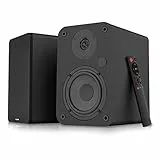 VULKKANO A4 ARC Cassa Amplificata con Woofer da 4', Bluetooth 5.0, HDMI ARC, Optica, RCA, USB, con Uscita Subwoofer, Casse Monitor con Design Elegante