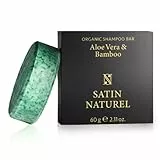 Shampoo solido 2in1 - Shampoo e balsamo capelli con Aloe Vera e Bambù - shampoo capelli grassi e secchi, con profumo per capelli - capelli forti e lucenti Satin Naturel