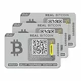 Ballet Real Bitcoin, pacchetto di 3 - La carta di archiviazione a freddo di criptovalute più facile - Portafoglio hardware per criptovalute con supporto sicuro per multicurrency e NFT