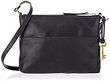 Fossil Borsa da donna Fiona, Crossbody in pelle/poliuretano nero 25,1 cm L x 4,8 cm L x 19 cm H ZB7266001