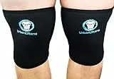 Urban Lifters Ginocchiere (Coppia) 7mm Knee Sleeves Ottimo Supporto, Calore, Compressione e miglioramento delle Prestazioni per Squats, WOD's, Weightlifting Powerlifting (Noir, S)