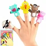 Marionette da Dito Animali, XiXiRan 5pcs Burattini da Dito per Bambini, Finger Puppets Hands, Tiny Hands, Marionette da Dito per Bambini, Mini Finger Hands per Giocattoli Educativi (Animale)