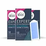 Veet Expert 36 Strisce Corpo e Gambe Pelli Sensibili, 3 confezioni da 12 strisce