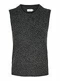 ONLY ONLPARIS Life Vest Knt T-Shirt, Grigio Scuro mélange, M Donna