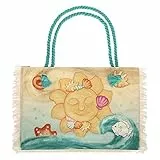 THUN, Borsa da Spiaggia con Manici in Corda e Federa in 100% Cotone, Linea Armonie d'Estate, 50x35x18 cm