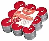 Bolsius True Scents Tealights Profumati e Colorati in PC-Cup, Cera, Rosso, Standard, 18 unità