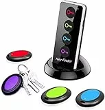 Localizzatore Chiavi Trova Chiavi, Reyke Trasmettitore wireless Key Finder, Remote Finder w/torcia LED per i tasti del telefono cellulare degli animali domestici
