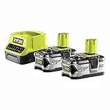 Ryobi RC18120-240 - Pack caricabatterie 1 h + 2 batterie Litio-Ion 18 V 4,0 Ah