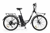 i-Bike City Easy S ITA99, Bicicletta elettrica a pedalata assistita Unisex Adulto, Nero, 46 cm