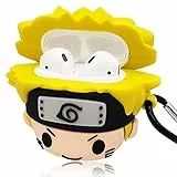 Custodia Protettiva Per Cuffie Bluetooth, Custodia in Silicone Per Auricolari, Set di Cuffie Wireless,Compatibile con Airpods 1 & 2, Design Simpatico Cartone Animato 3D Anime