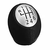 1neiSmartech Pomello Leva Cambio Manuale 6 Marce e Retromarcia in Pelle Pu Compatibile Con Renault Megane III Trafic Scenic Laguna Clio Master Vivaro Movano Primastar Dacia Duster