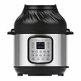 Instant Pot Duo Crisp + Hot Air Fryer 11-in-1 Electric Multi-Cooker 5.7 L - Pressure Cooker, Air Fryer, Slow Cooker, Steamer, Sous Vide Device, Dehydrator with Grill, Keep Warm and Baking Function