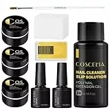 Coscelia 3 UV Unghie Gel Smalto in Gel Unghie Nail Art Gel Ricostruzione Unghie Top Base Coat Kit Completo