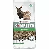 VERSELE-LAGA - Complete Cuni Adult - Alimento completo estruso 'tutto in uno' ricco di fibre per conigli (nani) - 8kg