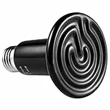 LEDGLE E27 trasmettitore riscaldatore Animali Lampadina riscaldatore a Raggi infrarossi in Ceramica, Lampada Rettile per Anfibi, Serpente, Uccelli, Tartaruga, Gatto, Cane (100W)