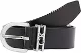 Calvin Klein Cintura Donna Ck Must Ck Loop Belt 3.0 cm Cintura in Pelle, Nero (Ck Black), 100 cm