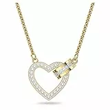 Swarovski Collana Lovely, Cuore, Bianco, Placcato color oro