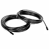 BRANK Sports® Set di cavi di ricambio per Corda per Saltare Crossfit | 2 cavi in acciaio per speed rope corda de velocità (Ø3mm - Nero)