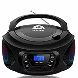 KLIM Boombox Radio con Lettore CD e USB – Radio FM, Batteria Ricaricabile, Bluetooth 4.2, MP3, AUX. Altoparlanti Super Bass in Neodimio. Lettore CD Stereo Portatile. EQ Intelligente [NUOVO 2023]