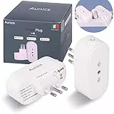 Presa Smart, Presa Alexa, Aunics 2 Presa wifi Compatibile con Alexa Amazon, Google Home, IFTTT, Presa Intelligente, alexa accessori, Spina Wi-Fi, App Smart Life, Smart plug per Casa No Adattatore