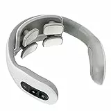 Massaggiatore cervicale con 6 modalità di massaggio | Scalda collo cervicali elettrico in ABS leggero | Massaggiatore cervicale portatile con 4 piastrine riscaldanti - Leggero e flessibile