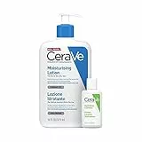 CeraVe Kit Corpo e Viaggio, Lozione Idratante Viso e Corpo, Per Pelle Secca, con Acido Ialuronico 473 ml + Detergente Idratante Viso da Viaggio, Per Pelli da Normali a Secche, 20 ml