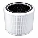 LEVOIT Filtro dell'aria di ricambio per purificatore d'aria Core 200S, H13, filtro HEPA, filtro ai carboni attivi ad alta efficienza e prefiltro, contro allergie, fumo e polline, Core 200S-RF