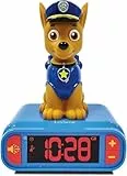 Sveglia digitale La Squadra dei Cuccioli per Bambini con Luce Notturna Snooze e Suoni, Orologio per Bambini, Chase Luminoso Paw Patrol Marshall Cane Colore Blu - RL800PA