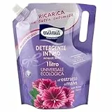 Milmil Detergente Intimo all'Estratto di Malva in Busta Ricarica, 1000 Millilitri