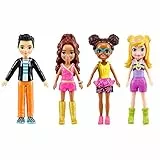 Polly Pocket Avventura sull'Isola dei Cristalli - Set Moda con 4 Bambole tra Cui Polly e Shani, 45+ Vestiti e Accessori da Abbinare Inclusi, Giocattolo per Bambini, 4+ Anni, HKW10