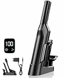 ponoseu Aspirabriciole Senza Fili Potente 120W, 13KPA, Portatile Aspirapolvere Senza Fili per Auto Mini Potente Aspira Briciole Elettrico Mano Piccolo per Peli Animali