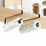 Porta Rotolo da Cucina,2 PCS Porta Rotolo da Cucina da Parete, Porta Carta da Cucina Sottopensile,Portarotolo da Cucina sotto Armadietto, Portarotolo Cucina Senza Foratura per Cucina, Bagno, Armadi
