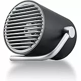 Fancii Mini Ventilatore da Tavolo USB con Turbo a Doppia Elica e Tecnologia a Ciclone Silenzioso per la Circolazione dell'Aria per Casa, Ufficio e Viaggi (Nero)